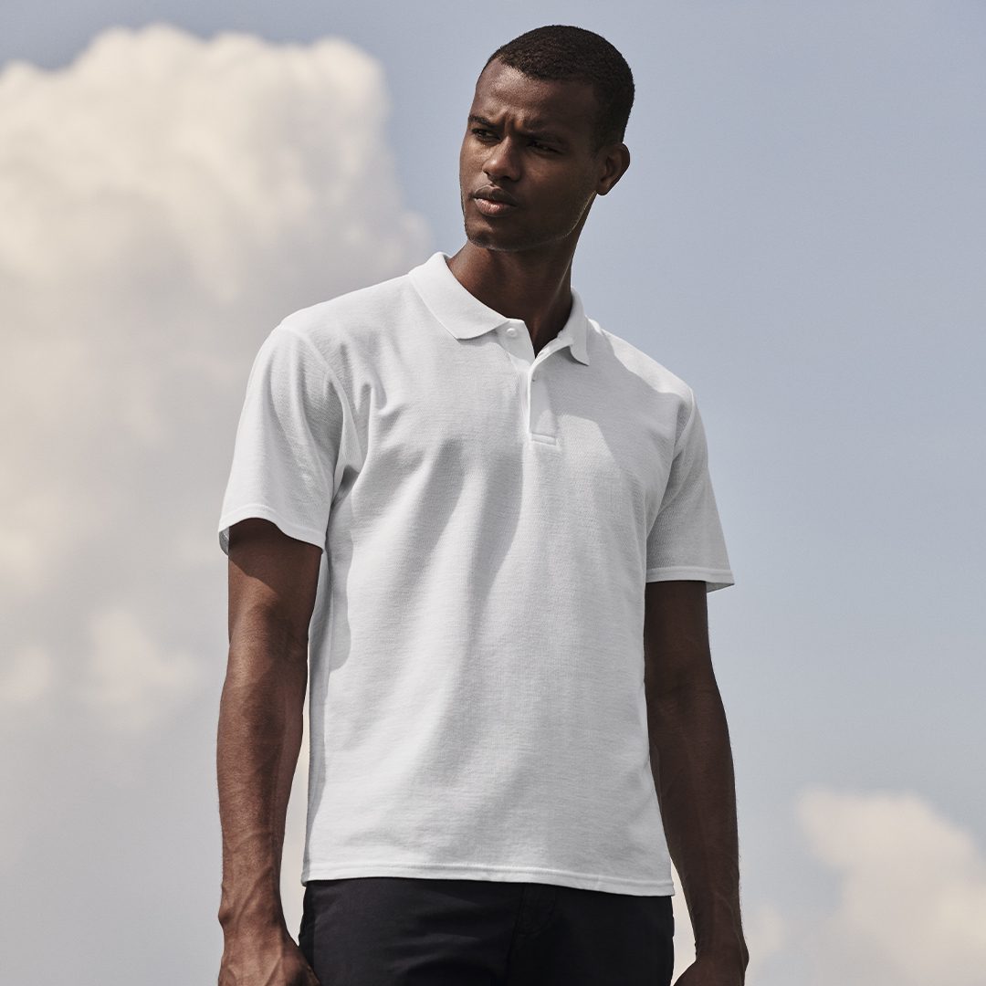 Erwachsene Weiß Polo-Shirt Original