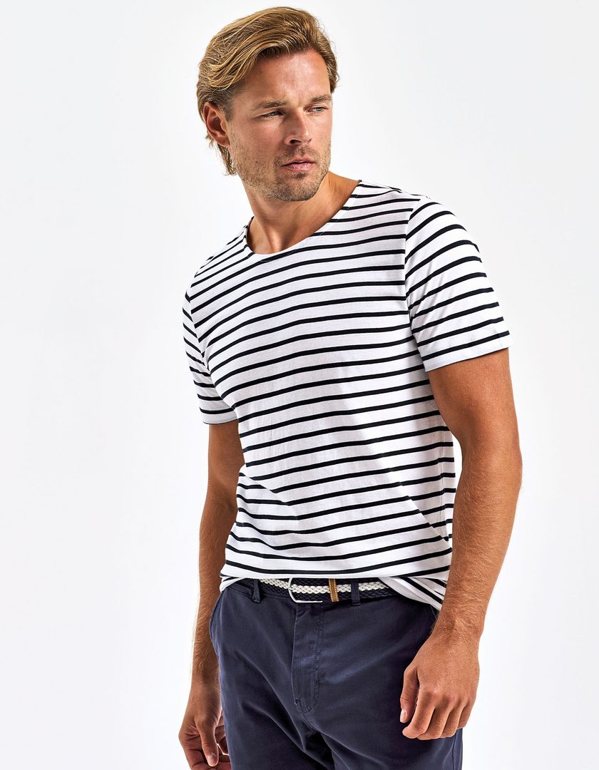 Asquith & Fox Men´s Marinière Coastal Short Sleeve Tee