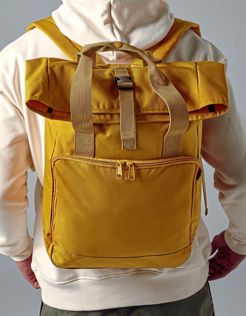 BagBase Recycled Twin Handle Roll-Top Laptop Backpack