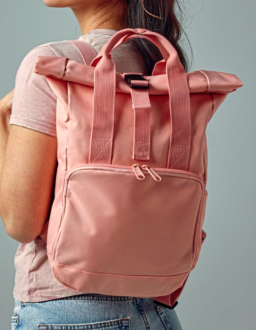 BagBase Recycled Mini Twin Handle Roll-Top Backpack