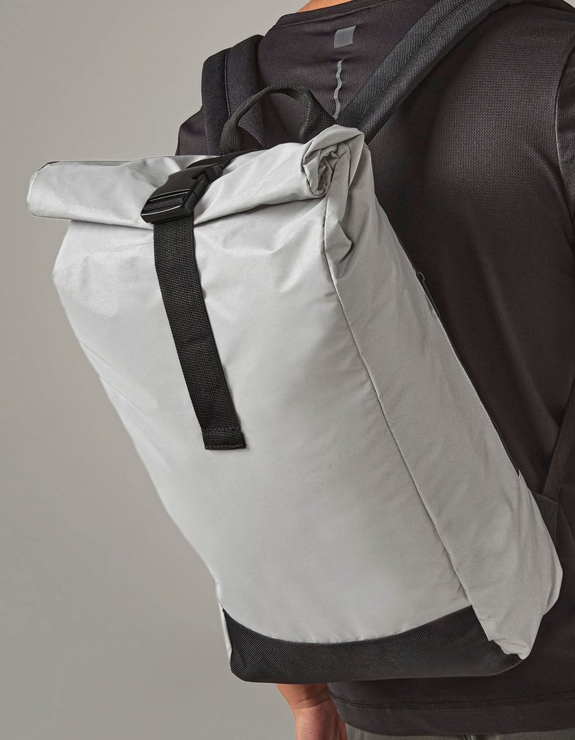 BagBase Reflective Roll-Top Backpack