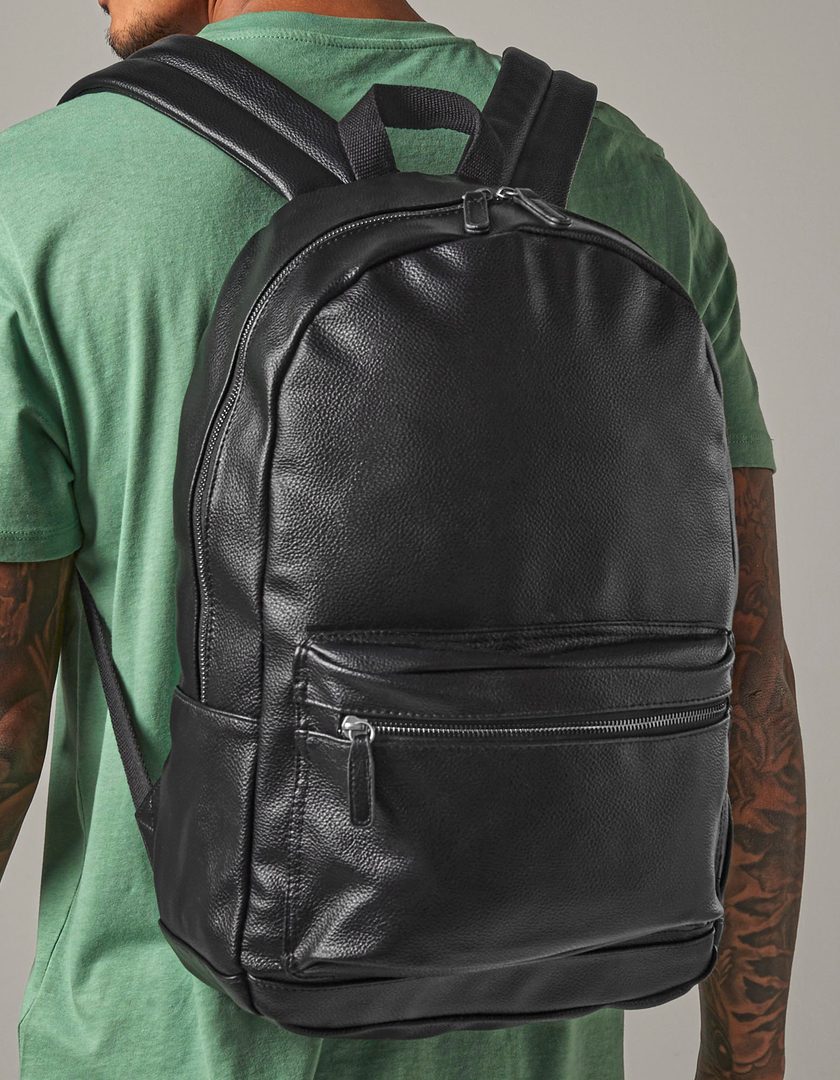 BagBase Faux Leather Fashion Backpack