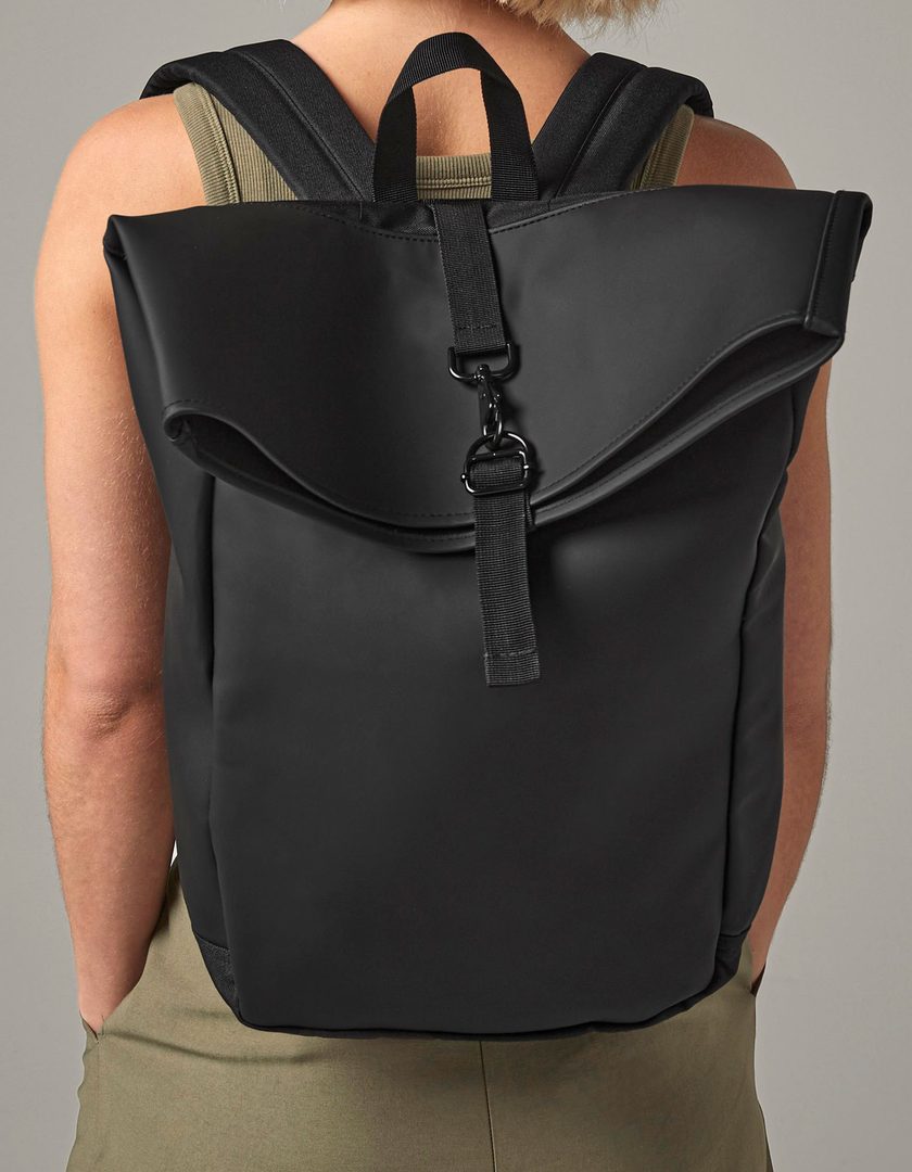 BagBase Matte PU Roll-Top Backpack