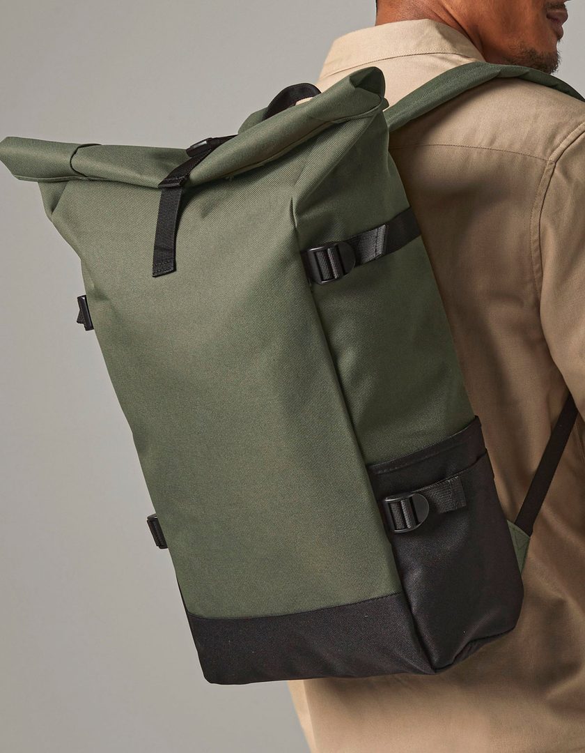 BagBase Block Roll-Top Backpack