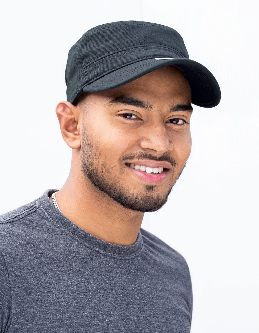 Brain Waves Organic Cotton Army Cap Washed