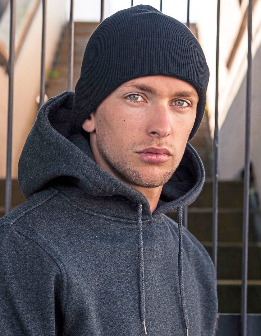 Build Your Brand Heavy Knit Beanie