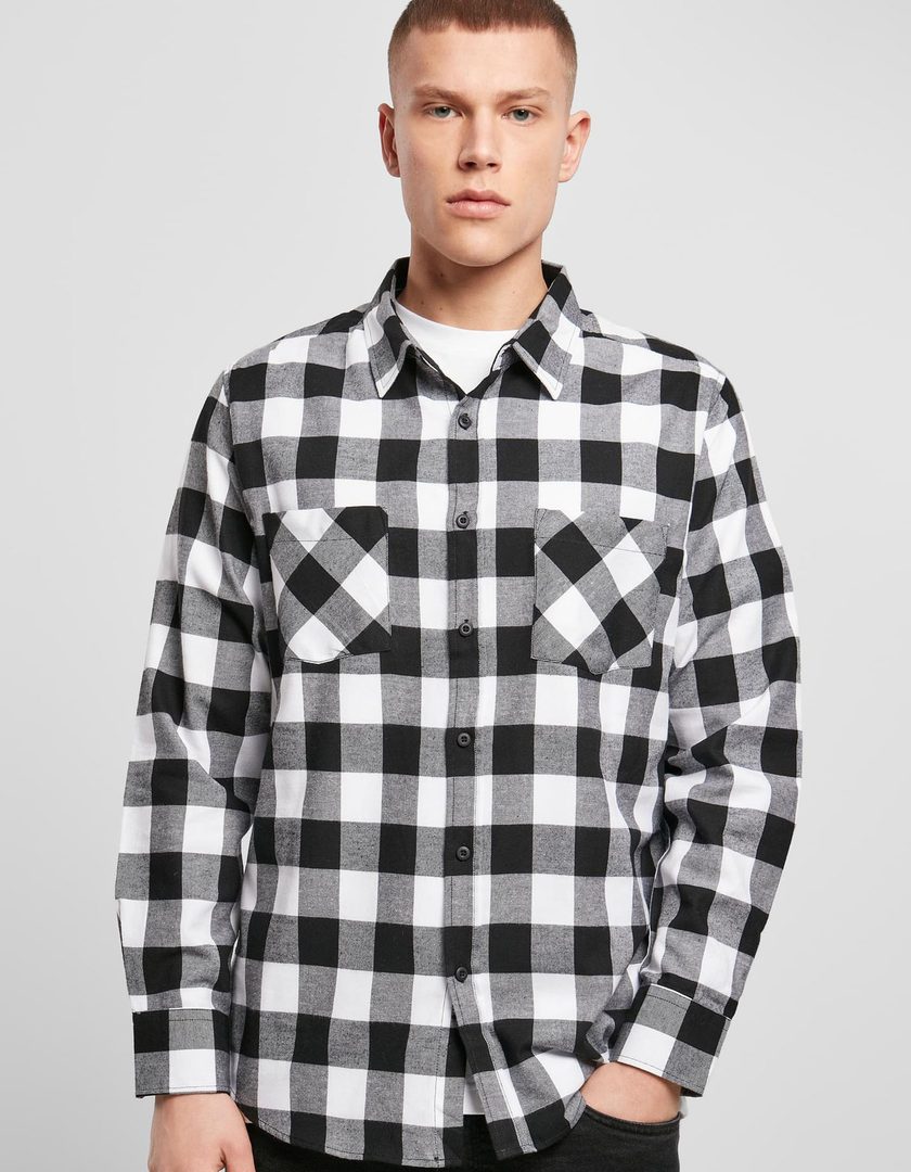 Build Your Brand Checked Flannel Shirt