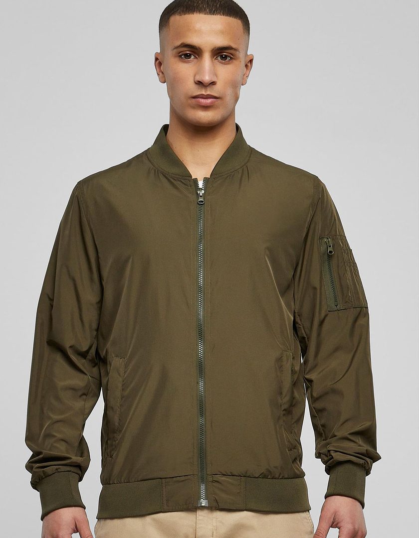Build Your Brand Nylon Bomber Jacket