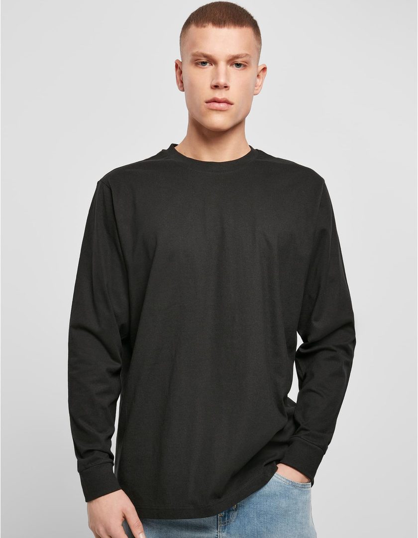 Build Your Brand Long Sleeve Tee With Cuffrib