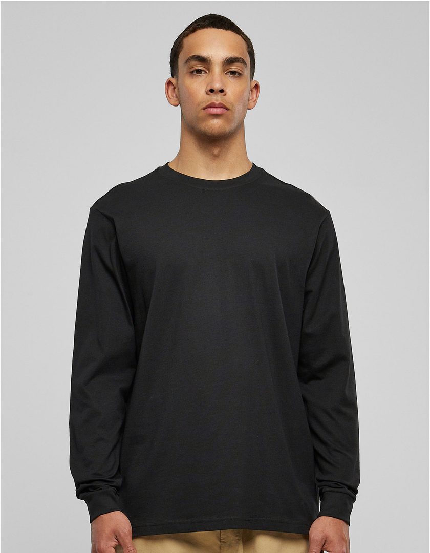 Build Your Brand Organic Long Sleeve With Cuffrib