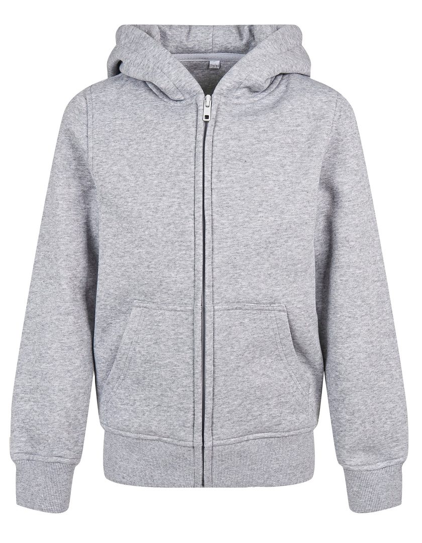 Build Your Brand Kids´ Organic Basic Zip Hoody