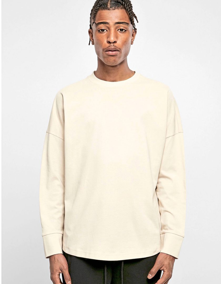 Build Your Brand Oversized Cut On Sleeve Longsleeve