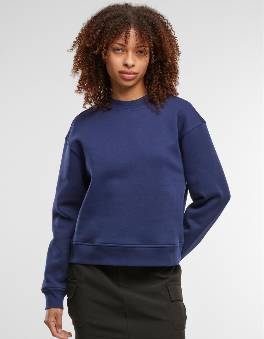 Build Your Brand Ladies Oversized Crewneck Sweatshirt