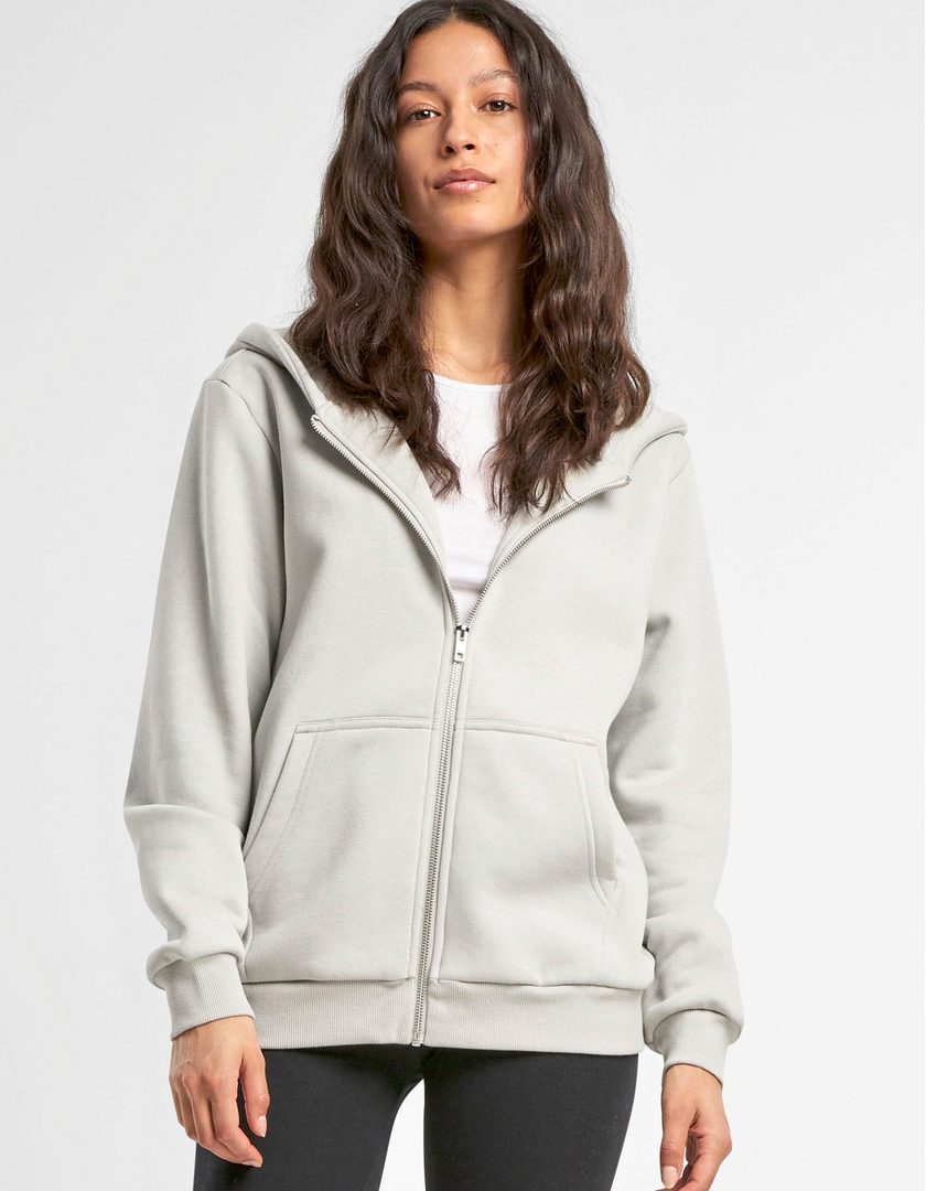 Build Your Brand Ladies Fluffy Zip Hoody