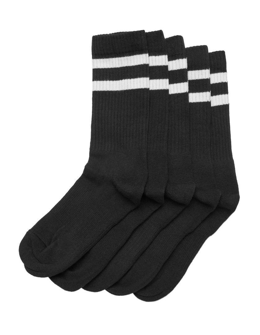 Build Your Brand Double Stripe Socks (5-Pack)
