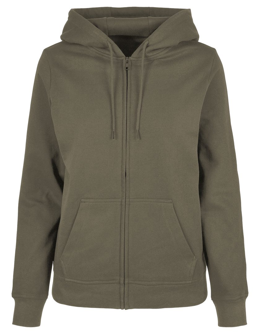 Build Your Brand Basic Ladies Basic Zip Hoody