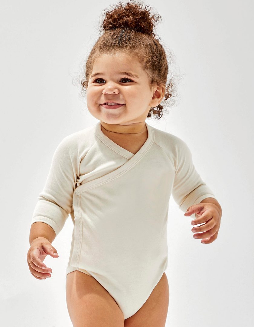 Babybugz Baby Long Sleeve Kimono Bodysuit