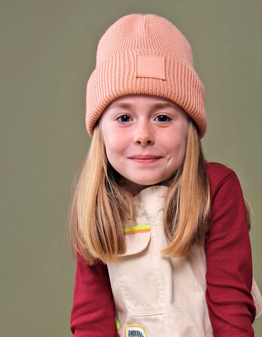 Beechfield Kids Deep Cuffed Tonal Patch Beanie