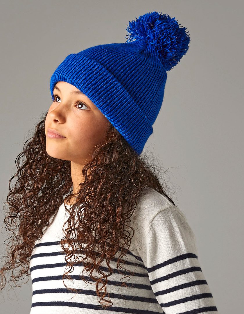 Beechfield Junior Reflective Bobble Beanie