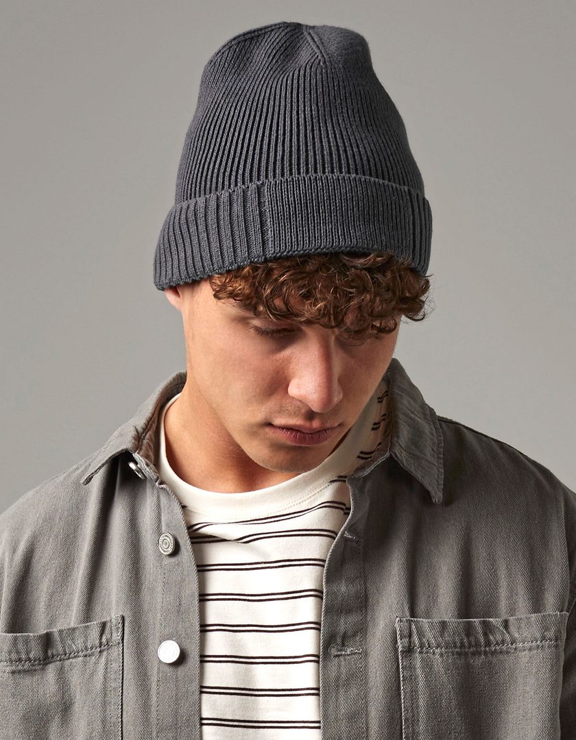 Beechfield Organic Cotton Engineered Patch Beanie