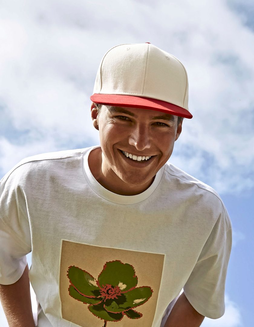 Beechfield Contrast Flat Peak 6 Panel Cap