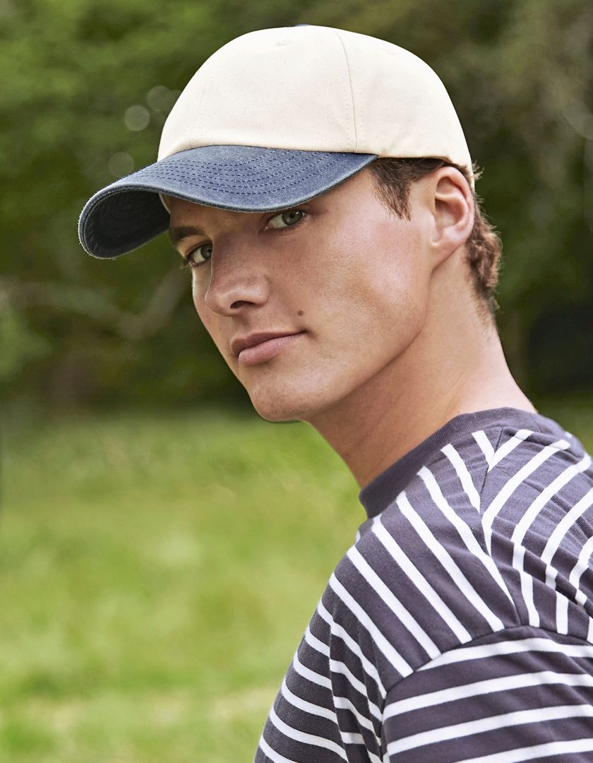 Beechfield Contrast Peak Low Profile Vintage Cap