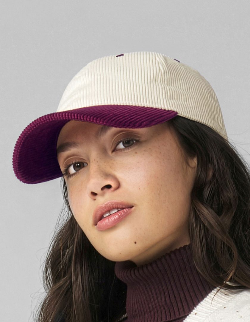 Beechfield Contrast Peak Corduroy Cap