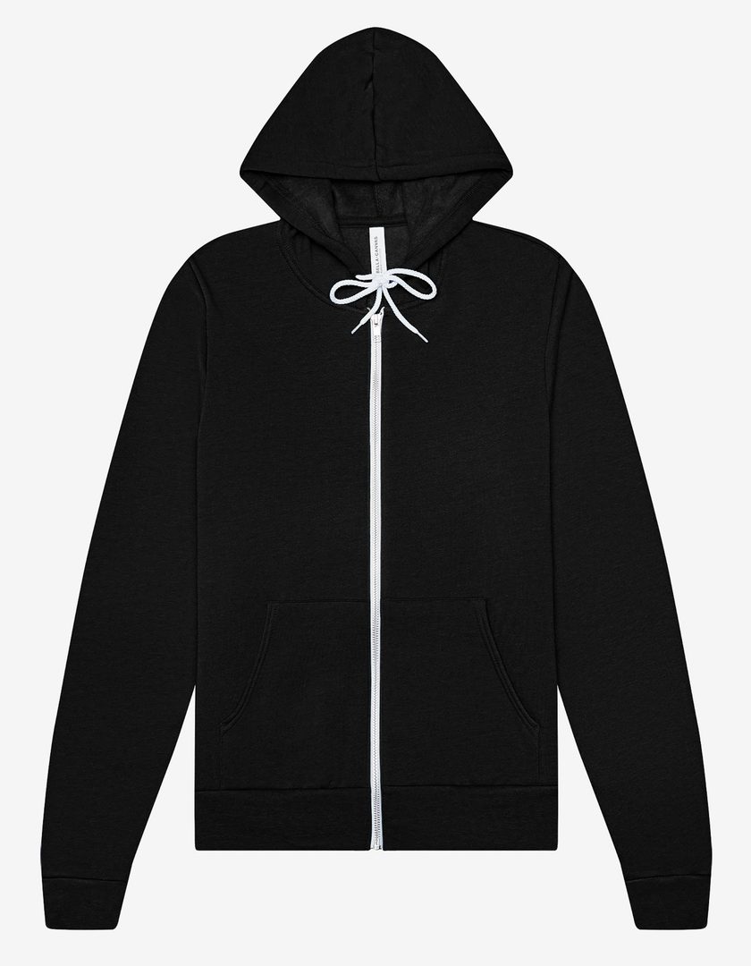 Bella+Canvas Unisex Poly-Cotton Fleece Full-Zip Hoodie