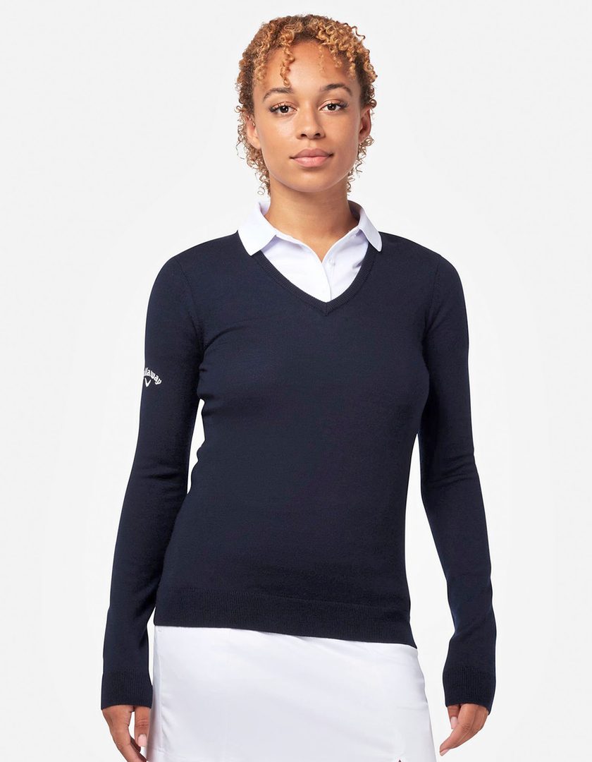 Callaway Ladies V-Neck Merino Sweater