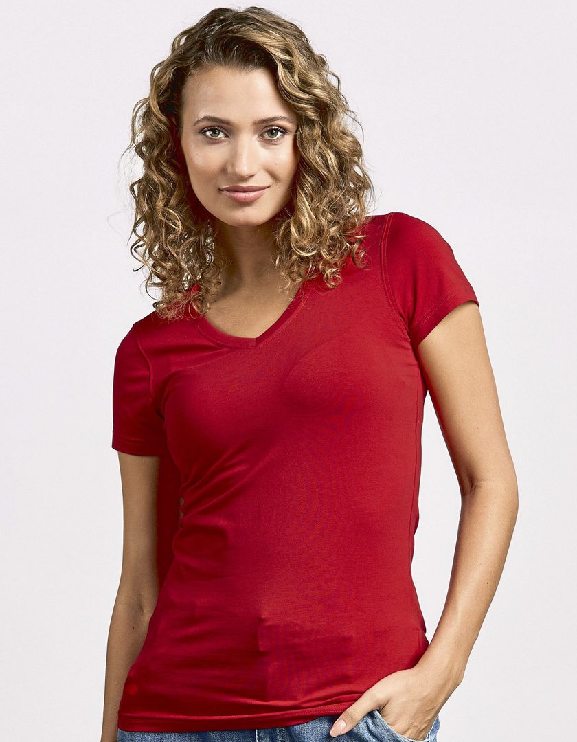Promodoro Women´s Slim Fit V-Neck-T