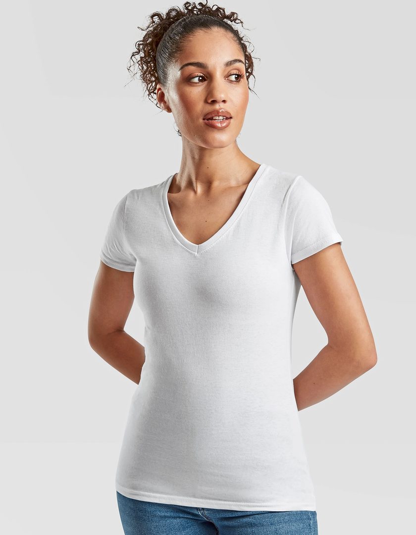 Fruit of the Loom Ladies´ Valueweight V Neck T