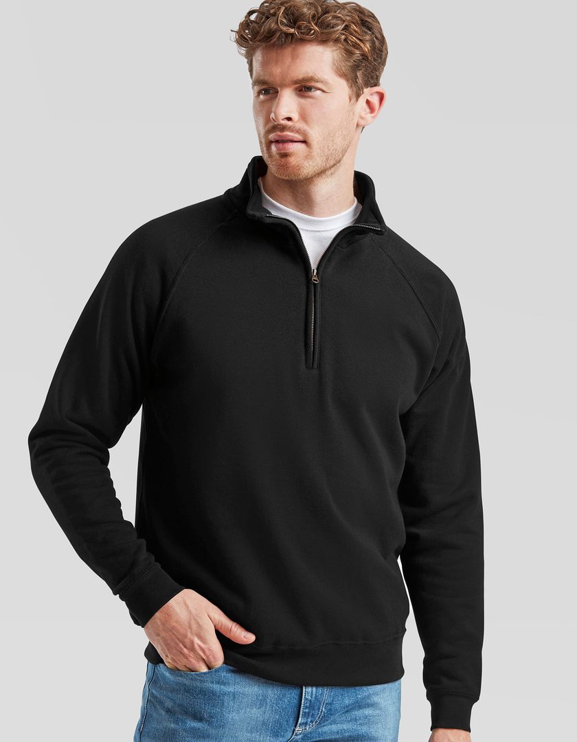 Fruit of the Loom Classic Zip Neck Sweat