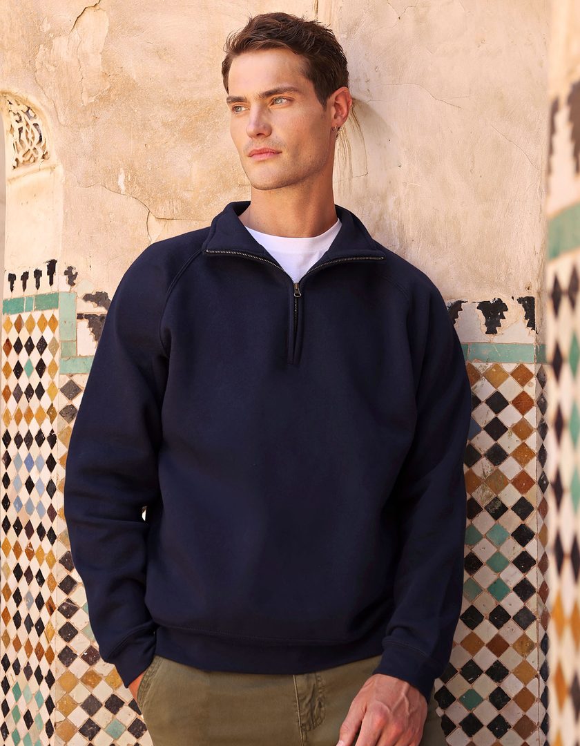 Fruit of the Loom Iconic Premium Zip Neck Sweat