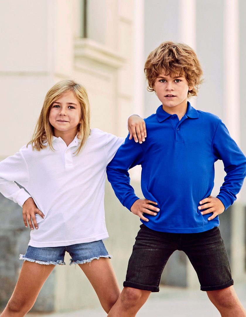 Fruit of the Loom Kids´ Long Sleeve 65/35 Polo