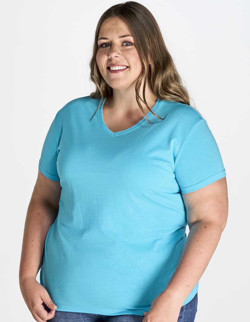 JHK Ladies´ Curves T-Shirt V-Neck