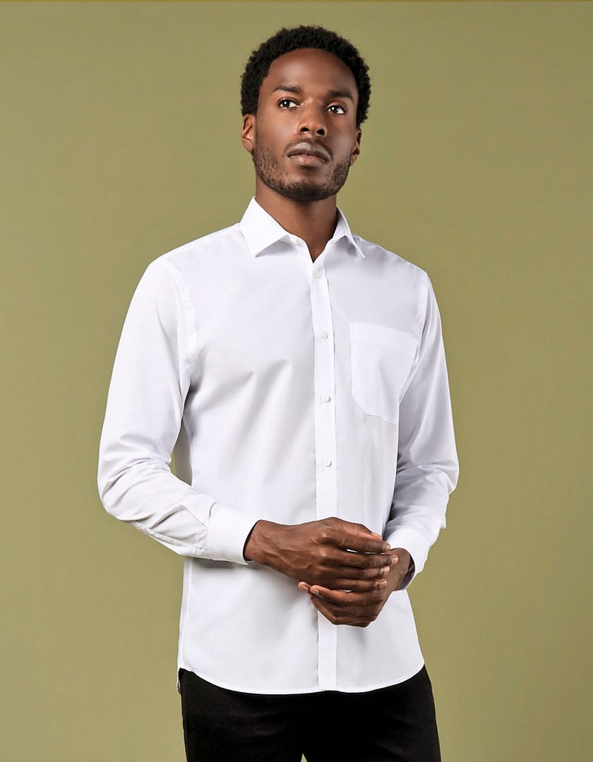 Kustom Kit Men´s Tailored Fit Poplin Shirt Long Sleeve