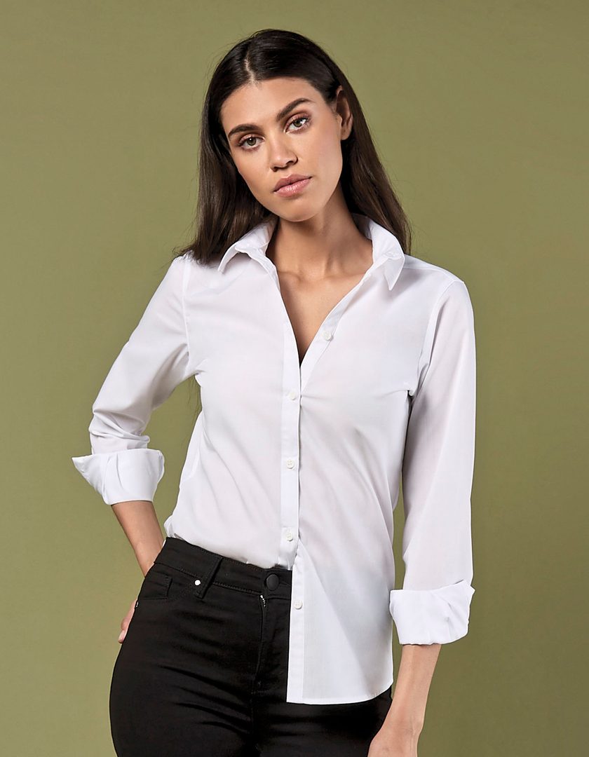 Kustom Kit Women´s Tailored Fit Poplin Shirt Long Sleeve