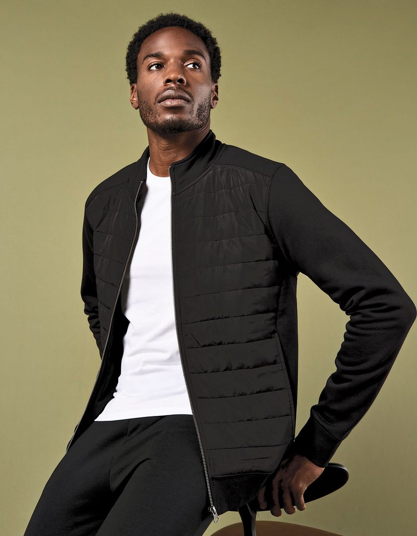 Kustom Kit Regular Fit Quilted Full Zip Sweatshirt