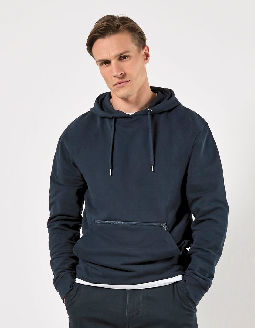 Kustom Kit Regular Fit Pique Hoodie with Zipped Pocket