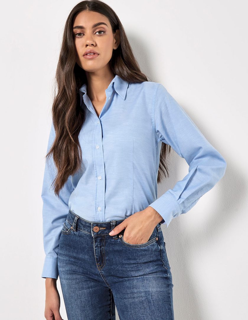 Kustom Kit Women´s Tailored Fit Workwear Oxford Shirt Long Sleeve