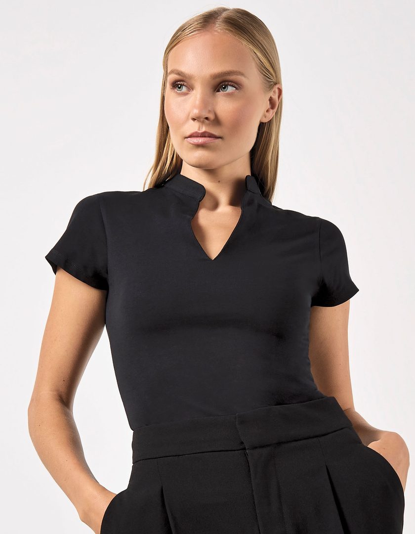 Kustom Kit Women`s Regular Fit Mandarin Collar Top