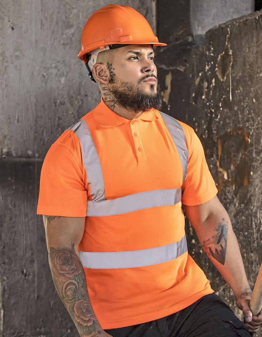 Korntex High-End Polycotton Hi-Vis Polo Shirt Cambridge