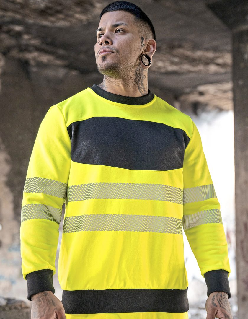 Korntex EOS Hi-Vis Workwear Sweatshirt With Printing Area