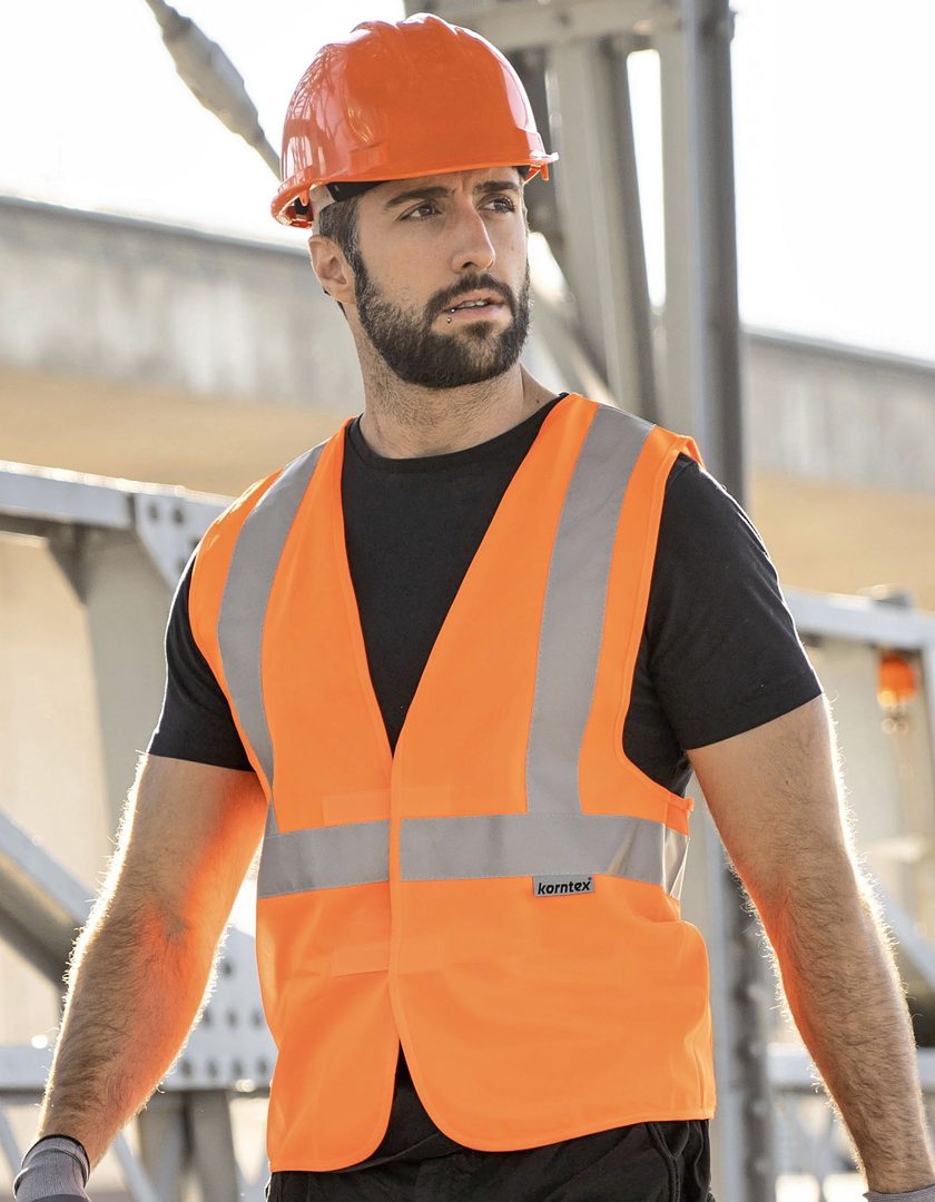 Korntex Hi-Vis Safety Vest With 3 Reflective Stripes Bremen