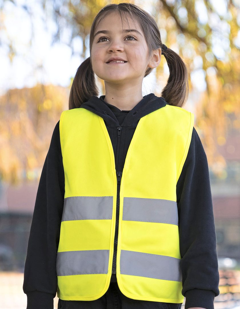 Korntex Kids´ Hi-Vis Safety Vest With Front Zipper Aalborg