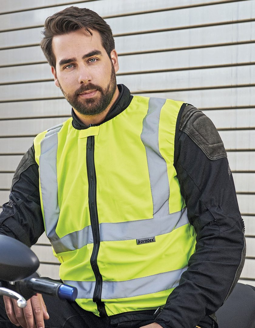 Korntex Hi-Vis Biker Safety Vest Schleiz