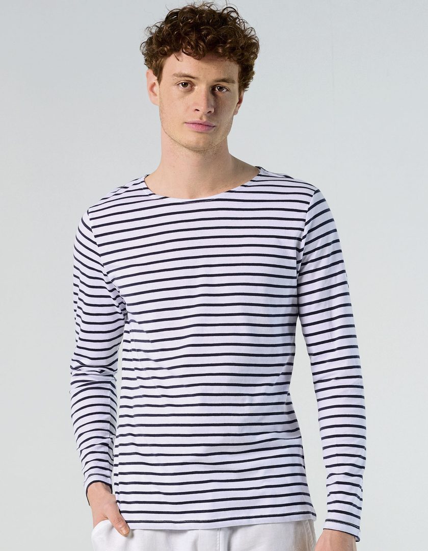 SOL´S Men´s Long Sleeve Striped T-Shirt Marine