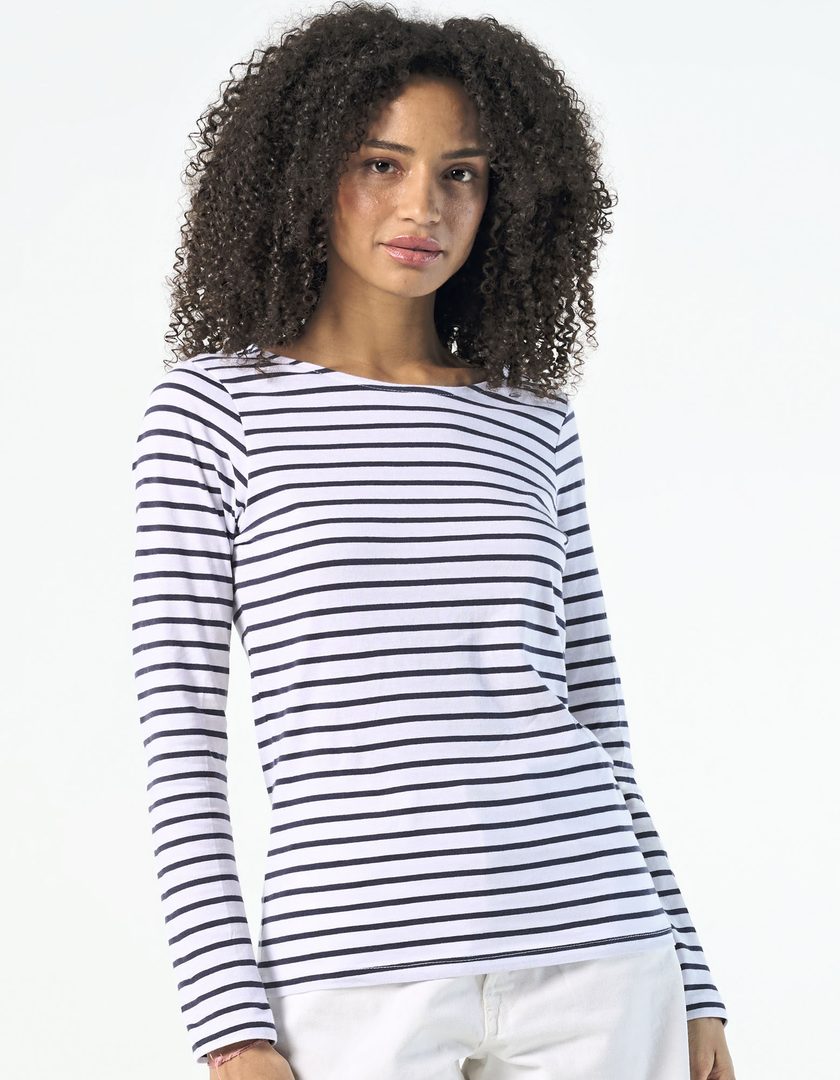 SOL´S Women´s Long Sleeve Striped T-Shirt Marine