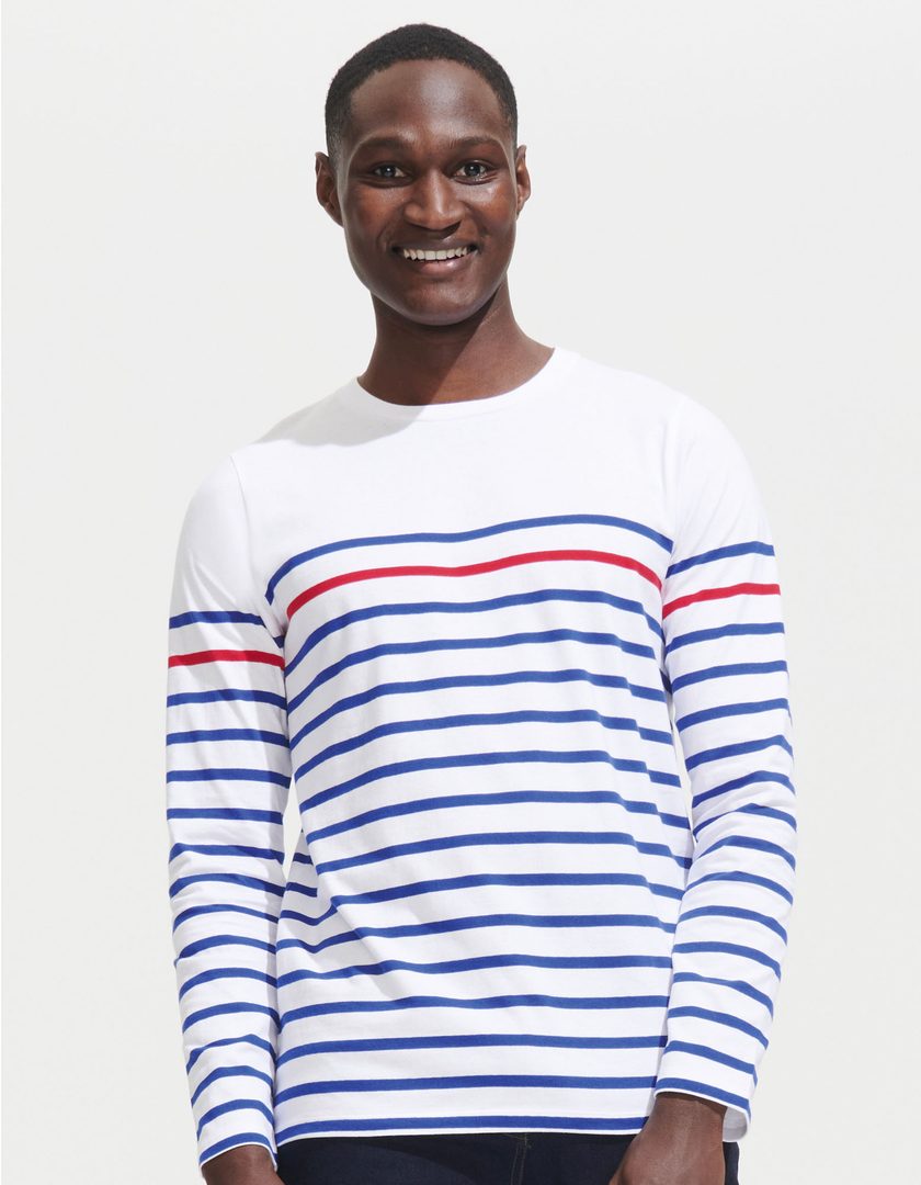 SOL´S Men´s Long Sleeve Striped T-Shirt Matelot