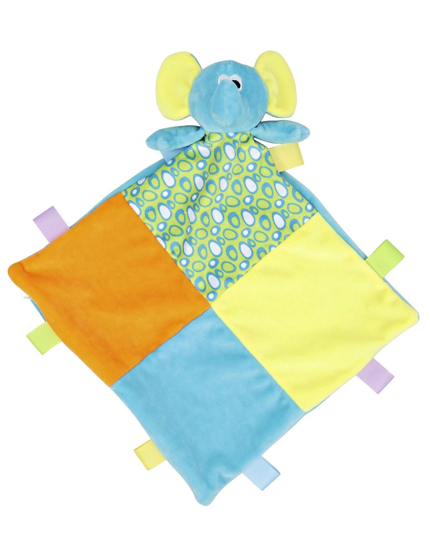 Mumbles Baby Multi Coloured Comforter With Rattle